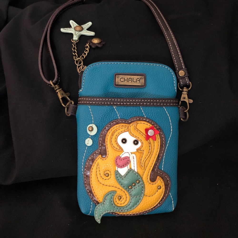 Chala Mermaid crossbody cellphone purse.
